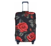 MMSJSBVY Crayons - Copertura elastica per bagagli, resistente alla polvere e ai graffi, per bagagli da 45,7 a 81,7 cm, Bellissimi fiori di rosa rossa, S