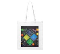 MMSJSBVY Divertente borsa di tela con bradipo e bradipo, grande borsa in tela con stampa a trasferimento termico su entrambi i lati, per shopping, viaggi, regali di lavoro, Quiz di matematica, Taglia