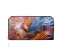 MMSJSBVY Esplosione Firework Portafoglio lungo per le donne Portafoglio in pelle con cerniera Portafoglio di grande capacità con scomparti per carte di credito, Sogno colorato, taglia unica