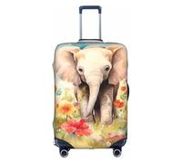 MMSJSBVY Explosion - Copertura elastica per bagagli, resistente alla polvere e ai graffi, per bagagli da 45,7 a 81,7 cm, Elefante e Girasole, L