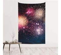 MMSJSBVY Explosion Firework - Arazzo decorativo da parete, 152,4 x 101,6 cm, adatto come sfondo per la testa del letto, telo da spiaggia o tovaglia