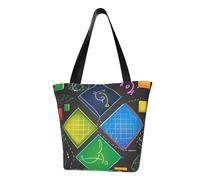 MMSJSBVY Grande borsa shopping bag da donna Canal Grande in Italia, grande capacità, adatta per shopping, gite in spiaggia e fitness, Quiz di matematica, Taglia unica