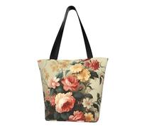 MMSJSBVY Grande borsa shopping bag da donna Canal Grande in Italia, grande capacità, adatta per shopping, gite in spiaggia e fitness, Fiori decorativi1, Taglia unica