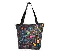 MMSJSBVY Grande borsa shopping bag da donna Canal Grande in Italia, grande capacità, adatta per shopping, gite in spiaggia e fitness, Matematica e Fisica, Taglia unica