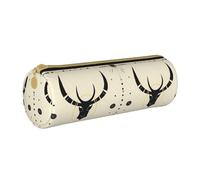 MMSJSBVY Ireland Outdoors County Clare The Cliffs - Astuccio cilindrico in pelle, per matite, grande capacità, adatto per studenti, ufficio, viaggi, pennelli da trucco, con cerniera, Caccia Frecce