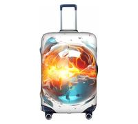 MMSJSBVY Ireland Outdoors County Clare The Cliffs - Copertura elastica per bagagli, resistente alla polvere e ai graffi, per bagagli da 45,7 a 81,7 cm, Basket Fiamme e Gocce d'acqua, S