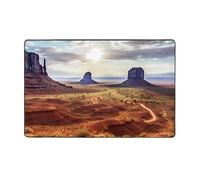 MMSJSBVY Landscape Of Monument Valley, tappetino in flanella 152 x 99 cm, morbido, antiscivolo, assorbente, in memory foam, adatto per salotti, camere da letto, uffici, lavabile