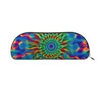 MMSJSBVY Lonely Bench Sunset - Astuccio in pelle con cerniera per penne, cosmetici e viaggi, Colore Tie-dye, Taglia unica, Zaino per la scuola