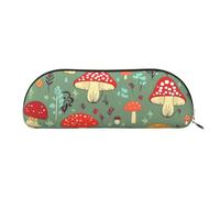 MMSJSBVY Lonely Bench Sunset - Astuccio in pelle con cerniera per penne, cosmetici e viaggi, Funghi cartoni animati., Taglia unica, Zaino per la scuola