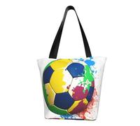 MMSJSBVY Miami, borsa da donna per la spesa, grande capacità, adatta per shopping, gite in spiaggia e fitness, Calcio colorato., Taglia unica