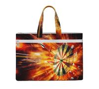 MMSJSBVY Natale decora con la borsa elegante del documento della tela delle luci, tote di grande capacità con le tasche doppie della chiusura lampo per il pendolarismo e lo studio, Tavola per