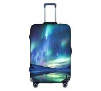 MMSJSBVY Paradise Beach - Copertura elastica per bagagli con palme, resistente alla polvere e ai graffi, per bagagli da 45,7 a 81,7 cm, Luci del nord, XL