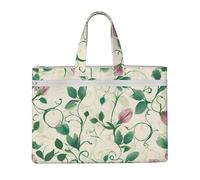 MMSJSBVY Pezzi di ricambio per la borsa alla moda del documento della tela del macchinario agricolo, tote di grande capacità con le tasche doppie della chiusura lampo per pendolarismo e studio, Fiore