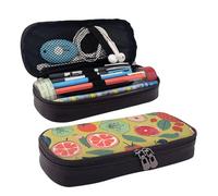 MMSJSBVY Piccolo astuccio con pesci rossi che nuotano nell'acqua, astuccio resistente di grande capacità, organizer per cancelleria, forniture per ufficio scolastico, Frutta estiva., Taglia unica,