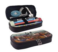 MMSJSBVY Piccolo astuccio con pesci rossi che nuotano nell'acqua, astuccio resistente di grande capacità, organizer per cancelleria, forniture per ufficio scolastico, Tallinn Estonia Cityscape, Taglia