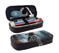 MMSJSBVY Piccolo astuccio con pesci rossi che nuotano nell'acqua, astuccio resistente di grande capacità, organizer per cancelleria, forniture per ufficio scolastico, Torneo Mountain Bike, Taglia