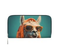 MMSJSBVY Portafoglio lungo da donna con glitter arcobaleno a pois a righe bianche e nere portafoglio in pelle con cerniera portafoglio grande capacità con scomparti per carte di credito, Divertente