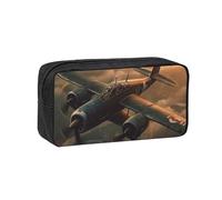 MMSJSBVY Positano Seaside Sunset astuccio grande capacità, in tessuto Oxford, organizer per cancelleria con cerniera liscia, per scuola, ufficio, viaggi, Aerei della guerra mondiale, taglia unica