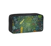 MMSJSBVY Red Beach Reef, astuccio grande capacità, in tessuto Oxford, organizer per cancelleria con cerniera liscia, per scuola, ufficio, viaggi, Domanda matematica, taglia unica, Beauty Case