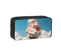 MMSJSBVY Red Beach Reef, astuccio grande capacità, in tessuto Oxford, organizer per cancelleria con cerniera liscia, per scuola, ufficio, viaggi, Gelato Nuvoloso, taglia unica, Beauty Case