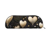 MMSJSBVY Rod Car - Astuccio in pelle per matite, organizer semicircolare con cerniera per penne, cosmetici e viaggi, Amore incandescente, Taglia unica, Zaino per la scuola