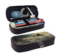 MMSJSBVY Simpatico astuccio natalizio a forma di omino - astuccio resistente di grande capacità, organizer per cancelleria, forniture scolastiche per ufficio, Le montagne incontrano il mare, Taglia