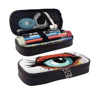 MMSJSBVY Simpatico astuccio natalizio a forma di omino - astuccio resistente di grande capacità, organizer per cancelleria, forniture scolastiche per ufficio, Occhio dei cartoni, Taglia unica, Beauty