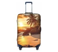 MMSJSBVY Spaniel On The Sofa - Copertura elastica per bagagli, resistente alla polvere e ai graffi, per bagagli da 45,7 a 81,7 cm, Spiaggia tropicale al tramonto, L