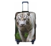 MMSJSBVY Spaniel On The Sofa - Copertura elastica per bagagli, resistente alla polvere e ai graffi, per bagagli da 45,7 a 81,7 cm, Majestic Tigre Bianca del Bengala, S