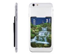 MMSJSBVY Summer Fruit - Custodia per cellulare con porta carte di credito, in pelle sintetica, per la parte posteriore della maggior parte degli smartphone, Cascata che scorre giù, Taglia unica