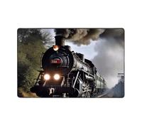 MMSJSBVY Tappetino in flanella per treno a vapore, 152 x 99 cm, morbido, antiscivolo, assorbente, in memory foam, adatto per soggiorni/camere da letto/ufficio, tappetino lavabile