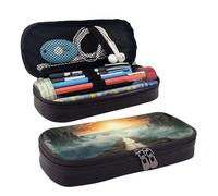 MMSJSBVY Underwater World - Astuccio con delfini e corallo, grande capacità, resistente, organizer per cancelleria, forniture scolastiche e ufficio, Sentiero del Mare Diviso, Taglia unica, Beauty Case
