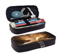 MMSJSBVY Underwater World - Astuccio con delfini e corallo, grande capacità, resistente, organizer per cancelleria, forniture scolastiche e ufficio, Libro sotto la luce, Taglia unica, Beauty Case