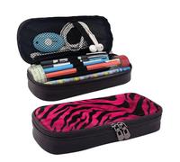 MMSJSBVY Underwater World - Astuccio con delfini e corallo, grande capacità, resistente, organizer per cancelleria, forniture scolastiche e ufficio, Zebra Tiger Leopard Rosa, Taglia unica, Beauty Case