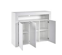 MMT Furniture Designs - Credenza in legno, 116 cm x 35 cm x 93 cm