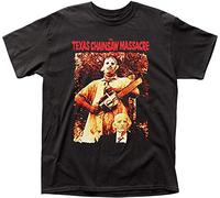 MMUNNA Texas Chainsaw Massacre Leatherface & Grandpa T-Shirt Black XL