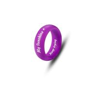 MMXX Anelli 8MM/6MM in Silicone Personalizzati per Lui Fedi Nuziali in Silicone Personalizzate con Incisione per Uomo Vari Stili di Anelli di Gomma per Esterni/Palestra/Regalo (8mm Viola #6)