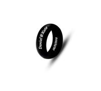 MMXX Anelli 8MM/6MM in Silicone Personalizzati per Lui Fedi Nuziali in Silicone Personalizzate con Incisione per Uomo Vari Stili di Anelli di Gomma per Esterni/Palestra/Regalo (8mm Nero #10)