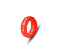 MMXX Anelli 8MM/6MM in Silicone Personalizzati per Lui Fedi Nuziali in Silicone Personalizzate con Incisione per Uomo Vari Stili di Anelli di Gomma per Esterni/Palestra/Regalo (8mm Rosso #7)