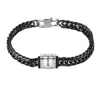 MMXX Braccialetti Personalizzati per Uomo con 1-6 Nomi Catena a Maglie Cubane in Acciaio Inossidabile Bracciale con Nome Identificativo per Papà Nonno Marito Fidanzato Regali per la Festa del Papà -D1