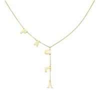 MMXX Collana Forma Y Nome Personalizzato per Donna Collana Nome Iniziale Personalizzato Ciondolo Foro Singolo/Doppio Acciaio Inossidabile Gioielli Laccio Regali per Madre Fidanzata Sorella - B2