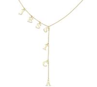 MMXX Collana Forma Y Nome Personalizzato per Donna Collana Nome Iniziale Personalizzato Ciondolo Foro Singolo/Doppio Acciaio Inossidabile Gioielli Laccio Regali per Madre Fidanzata Sorella - A2