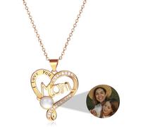 MMXX Collana Proiezione di Immagini Personalizzata Immagine All'interno Collane Personalizzate Donne Regali D'amore Commemorativi con Foto Personalizzate per Mamma Moglie Fidanzata Figlia Amiche - G3