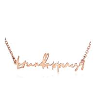 MMXX Collane con Nome Personalizzata Scritto a Mano per Donna Ciondolo con Firma/Testo Incisa in Argento Sterling 925 Collana Delicata Gioiello Commemorativo Regalo per Mamma Sorelle Amiche (Oro Rosa)