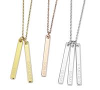 MMXX Collane Personalizzate con Nome/Iniziale per Donna Collana con Lettera Circolare/Quadrata/Barra e Pietre Portafortuna Regali per Mamma Nonna Moglie Amica Compleanno -D3