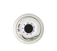 MMYUAK Ruote per Pattini Flash 8 Pz/Set 80mm 76mm 72mm 90A Rulli Pattini in Linea Pattini da Slalom Ruota for Pattinaggio for Adulti Ruote A Rulli(White 80mm)