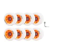 MMYUAK Ruote per Pattini Flash Pattini a rotelle da 8 Pezzi for Ruote da Figura a Doppia Fila for Adulti, Unisex ad Alta velocità 58 * 32 mm 90A
