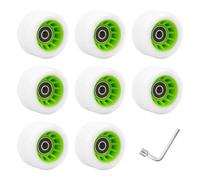 MMYUAK Ruote per Pattini Flash Ruota da Skateboard con Cuscinetti Set di Pattini a rotelle Accessorio for Pattini a rotelle a Doppia Fila Quad Ruota di Ricambio for Pattini(92A)