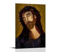 MNABSO Jesus Con Su Corona De Espinas Cartel De Arte - Stampa da parete moderna per camera familiare, 50 x 75 cm