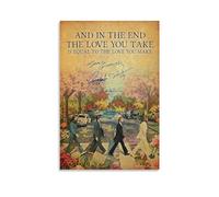 MNABSO The Beatles Love You Take Is Equal Poster decorativo su tela, per soggiorno, camera da letto, 20 x 30 cm